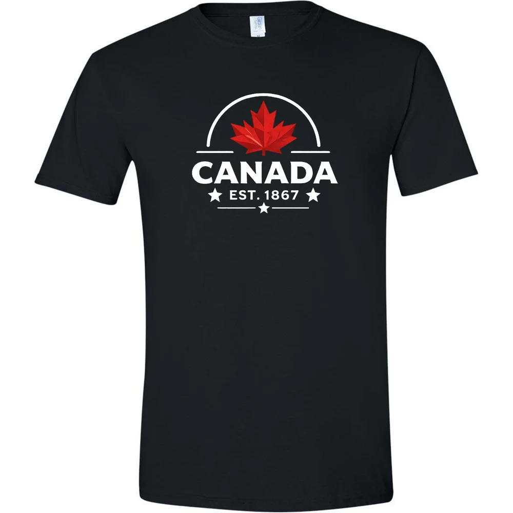 Canada est 1867 Tee โ Black โ front view