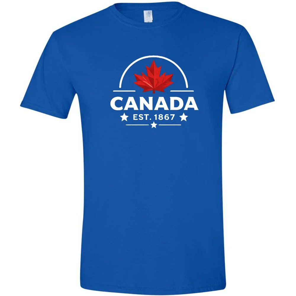 Canada est 1867 Tee โ Blue โ front view