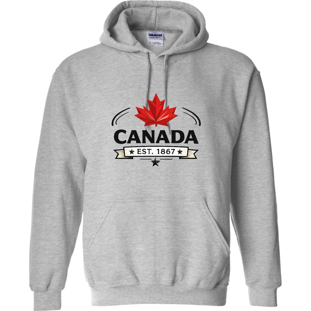 Canada Heritage Hoodie โ Grey โ front view