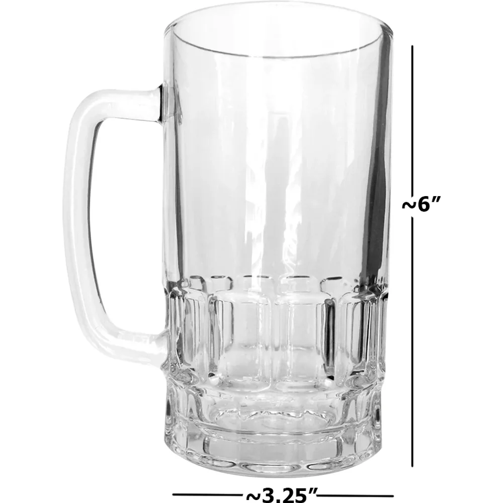 Clear Beer Stein โ front view